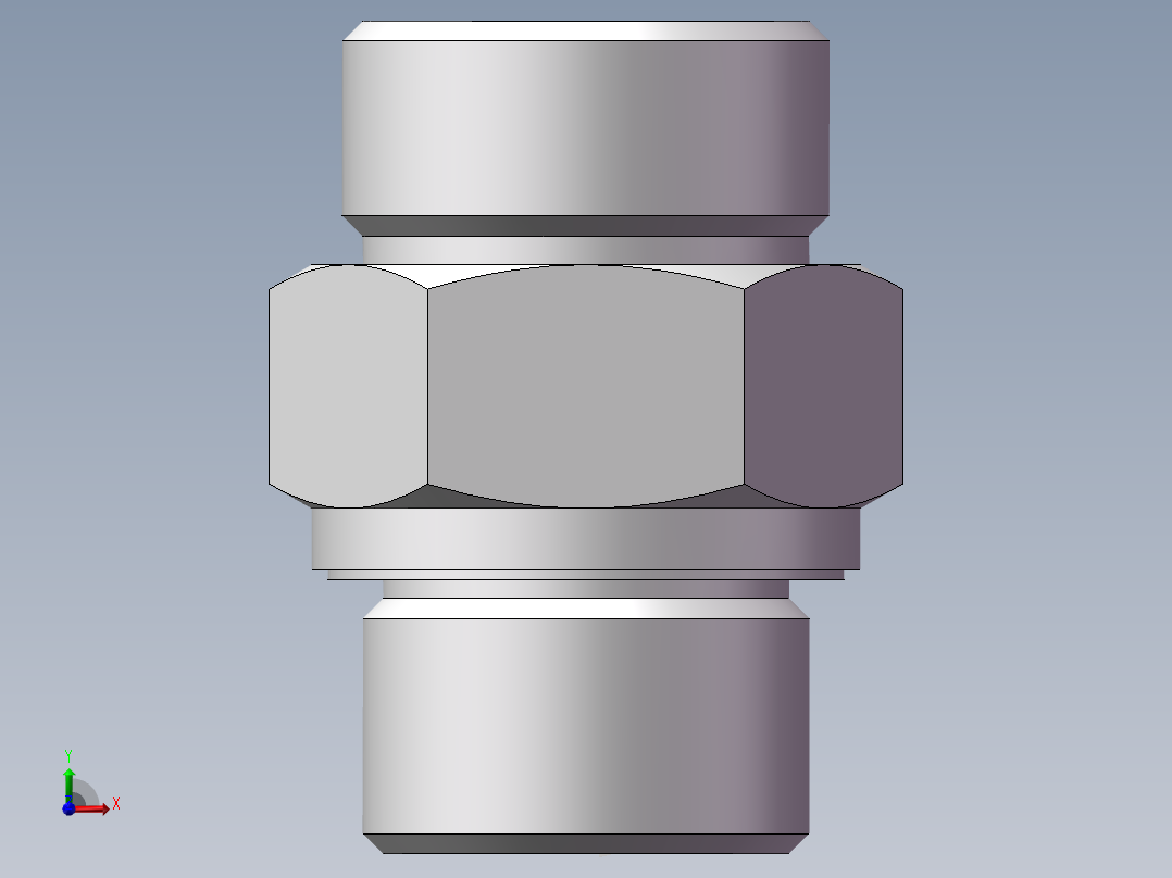 公制螺纹ED密封、1DM-24-22WD前视图
