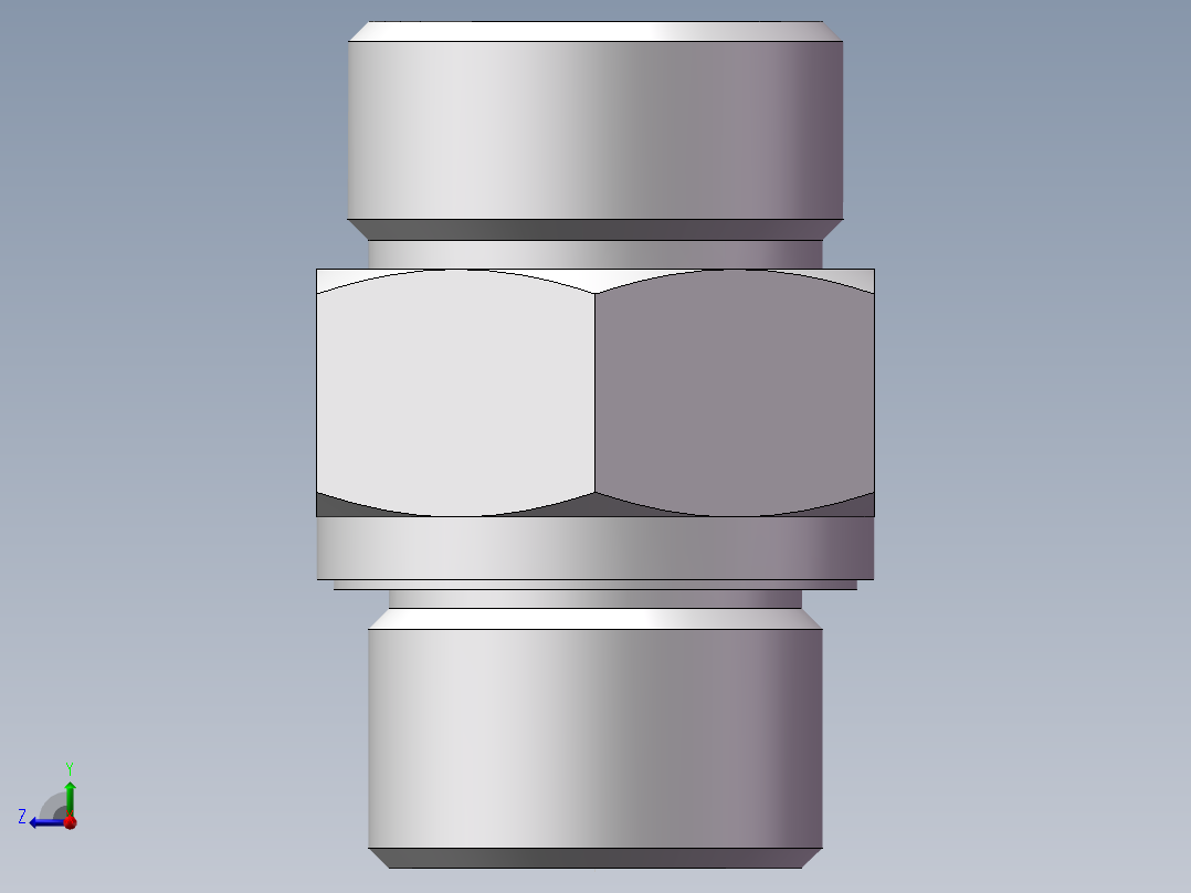 公制螺纹ED密封、1DM-24-22WD右视图
