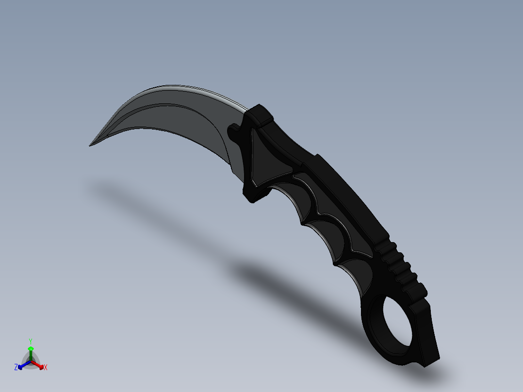 爪子刀、刀(7)正等轴测图