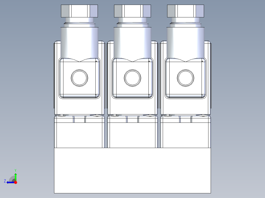各类电磁阀右视图