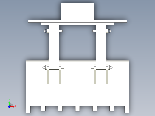 叉车铲斗组件前视缩略图