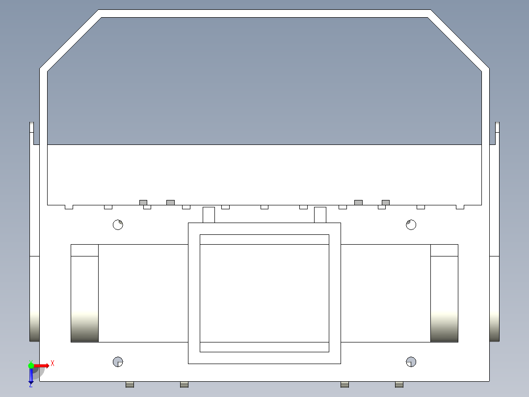 叉车铲斗组件俯视图