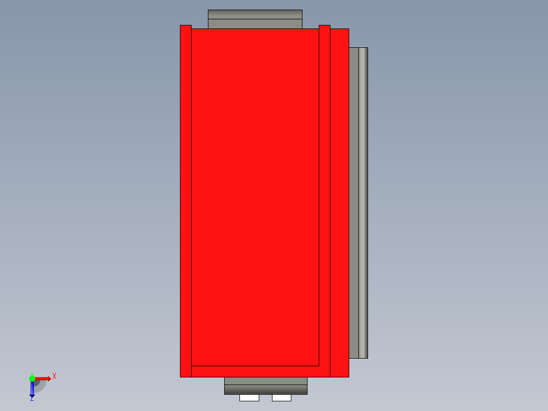 新型报刊亭+应急箱 3D模型俯视图