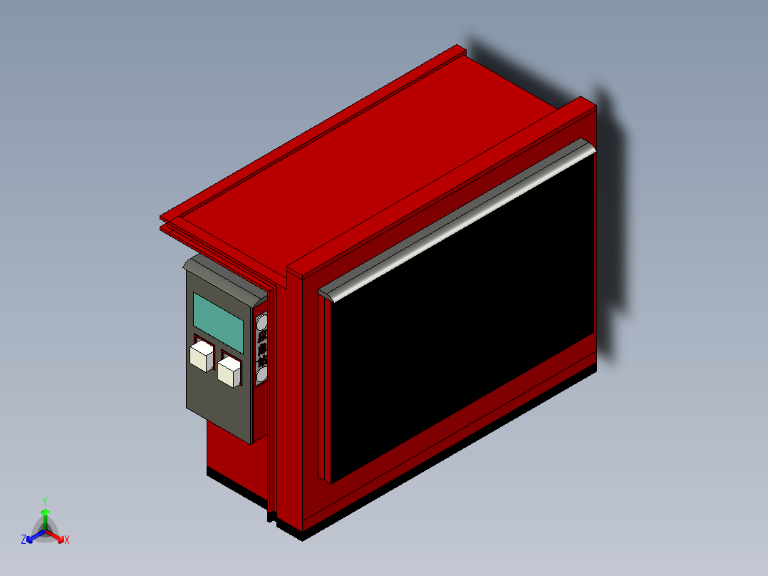 新型报刊亭+应急箱 3D模型正等轴测图