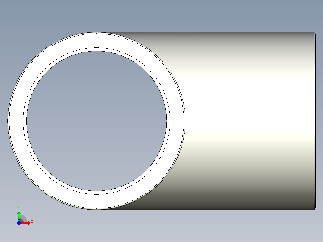 B3004473-三通管件前视图