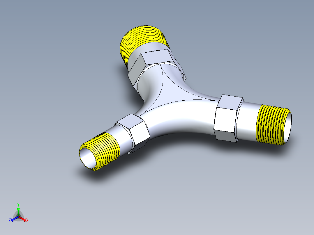 B3004483-带有螺纹的水管道三通接头 G1 G3_4 G1_2。