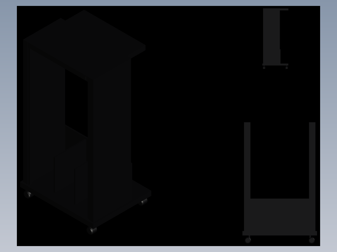 胡桃木19寸山水AV机架