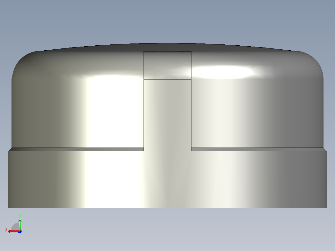 螺纹管圆管帽 DN50后视图