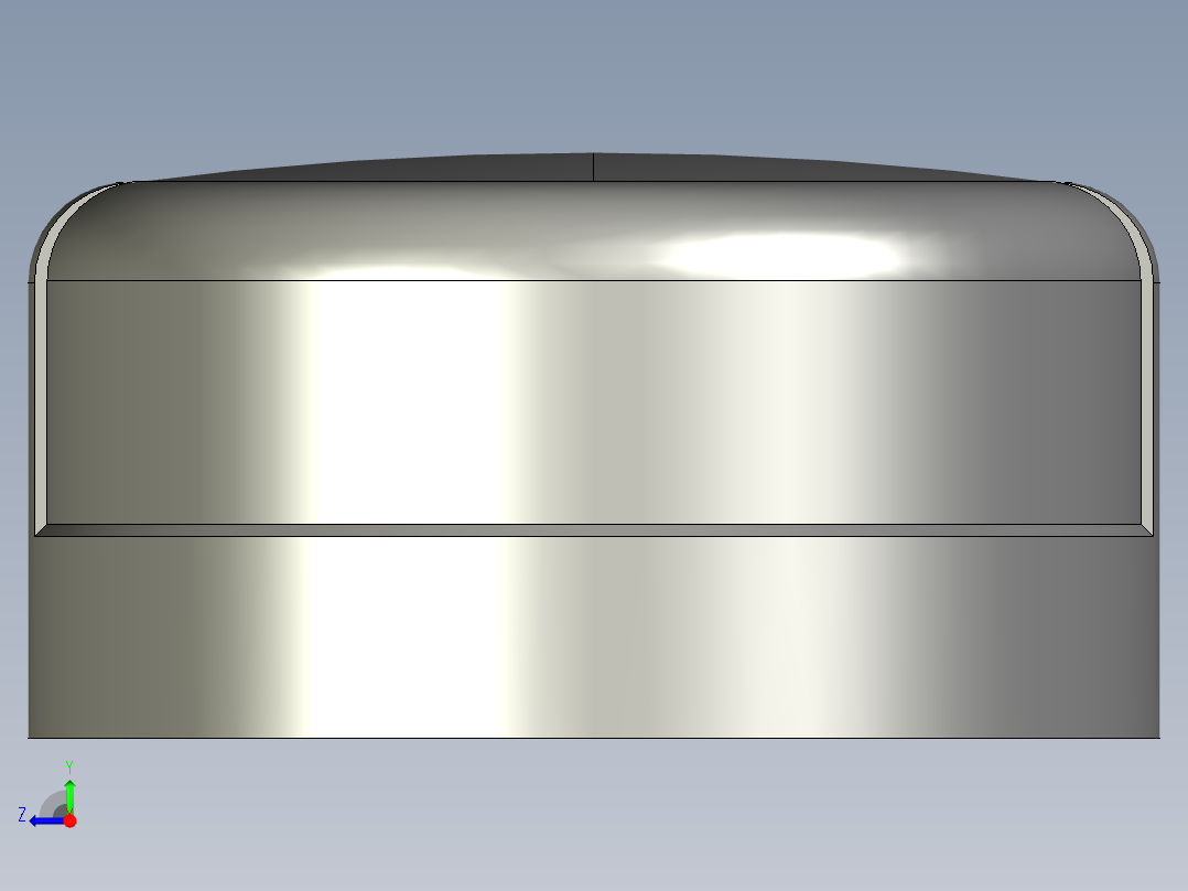 螺纹管圆管帽 DN50右视图