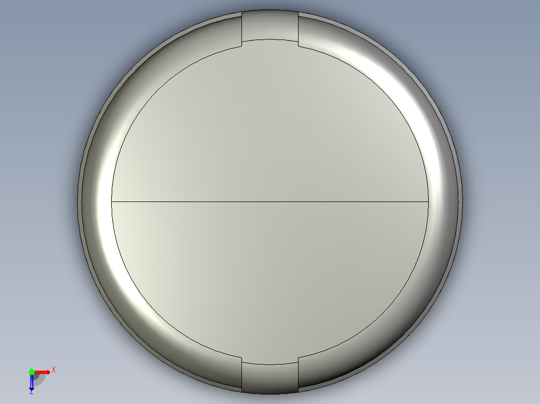 螺纹管圆管帽 DN50俯视图