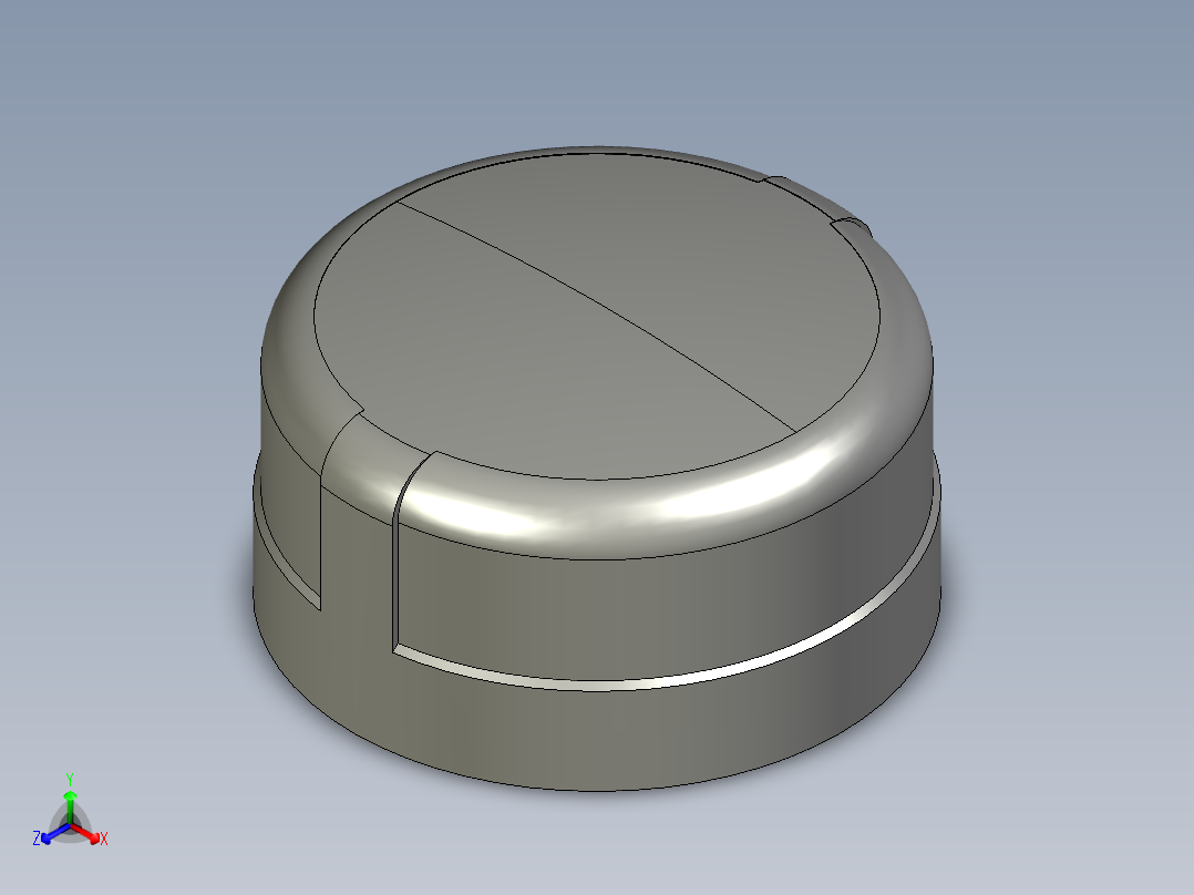 螺纹管圆管帽 DN50正等轴测图