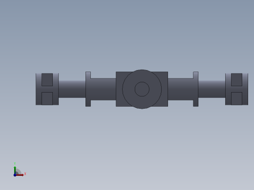 逆向工程 T 型柱塞前视缩略图