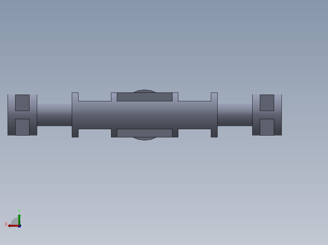 逆向工程 T 型柱塞后视图
