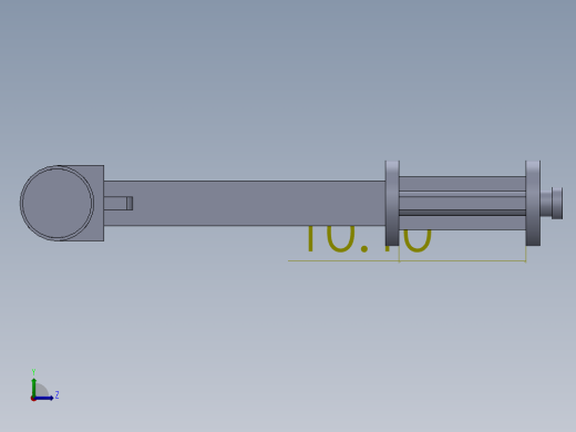 逆向工程 T 型柱塞左视缩略图