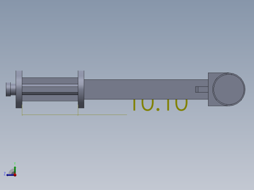逆向工程 T 型柱塞右视缩略图