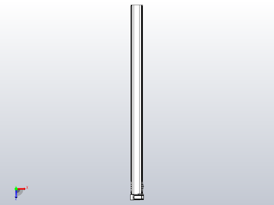 皮带直线轴半封闭可选导轨TPA-HNB-140D-120-L2000-LU-Y-P40-N3俯视图