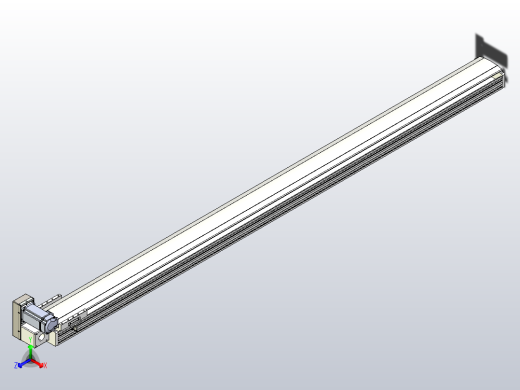 皮带直线轴半封闭可选导轨TPA-HNB-140D-120-L2000-LU-Y-P40-N3正等轴测缩略图