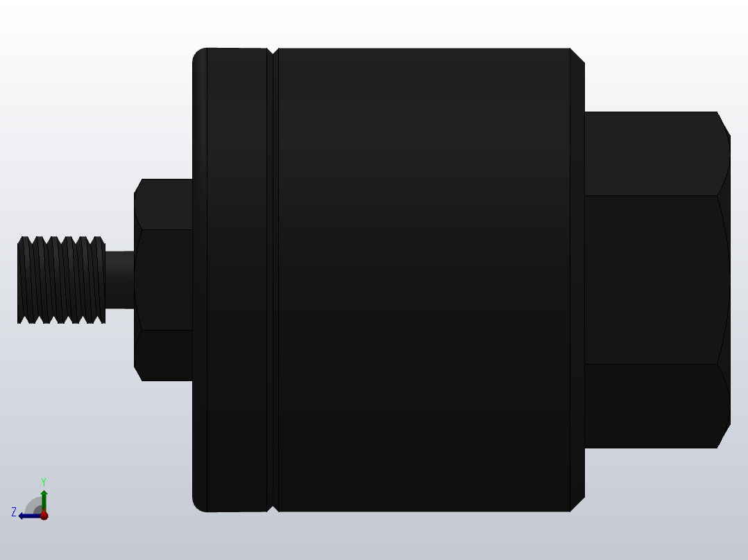 HJB系列浮动接头╱薄型气缸专用型[HJB12-3-050-X11]右视图