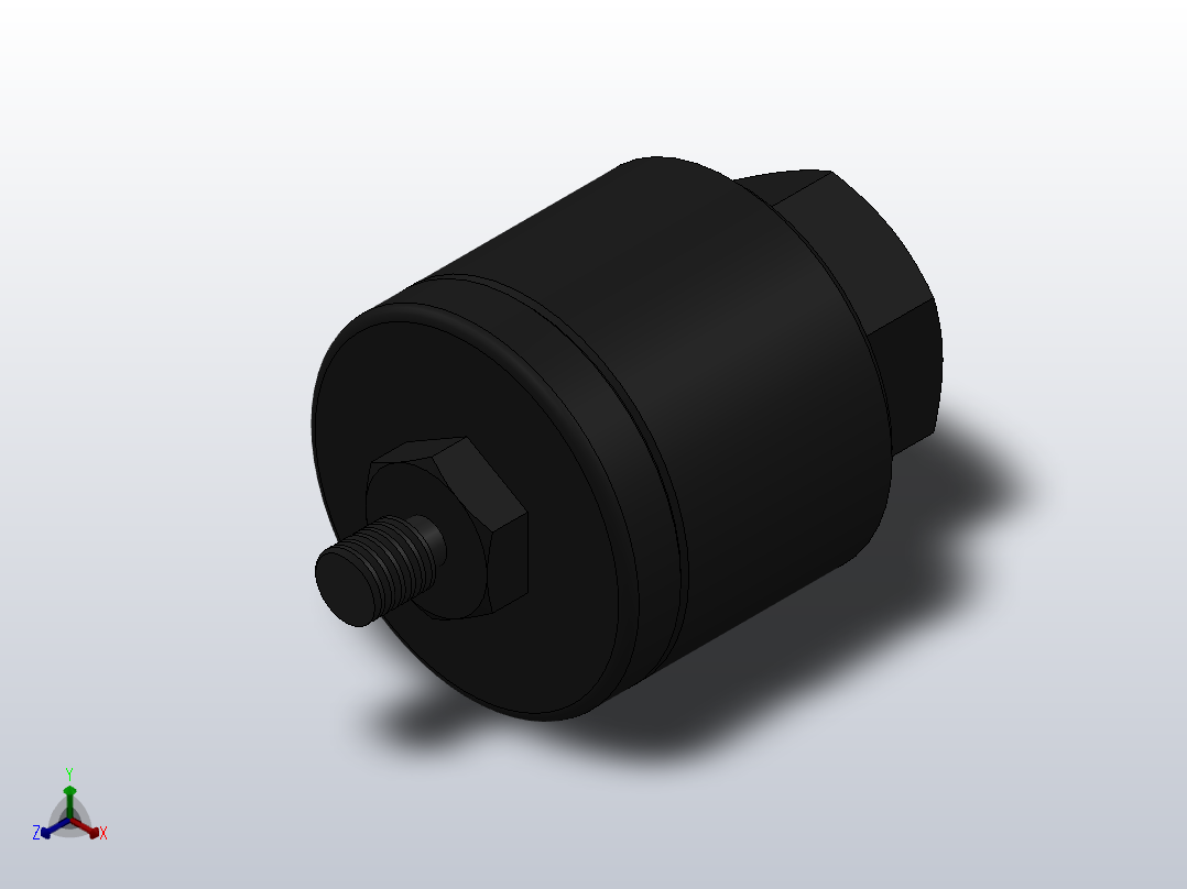 HJB系列浮动接头╱薄型气缸专用型[HJB12-3-050-X11]正等轴测图