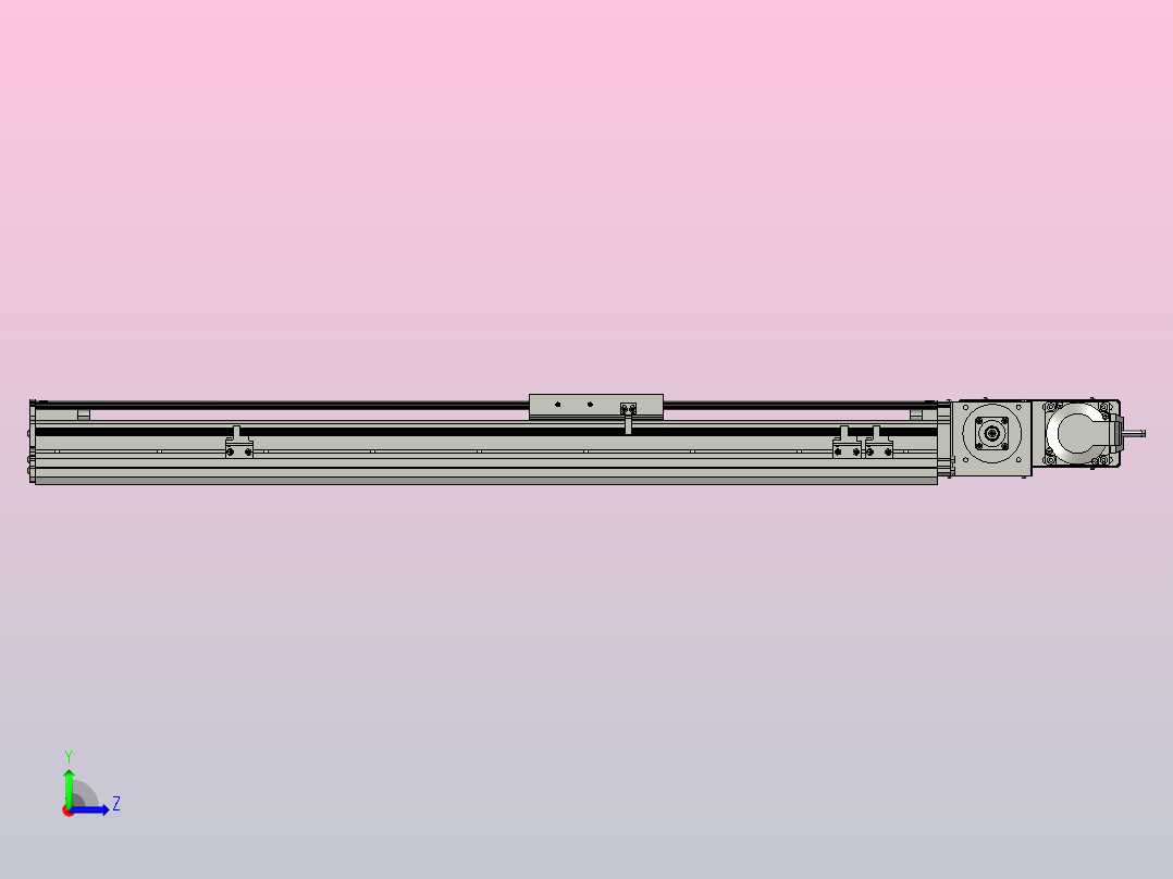 MT120BT半封闭皮带滑台[MT120BT.L100.600.R.P40.C3]左视图