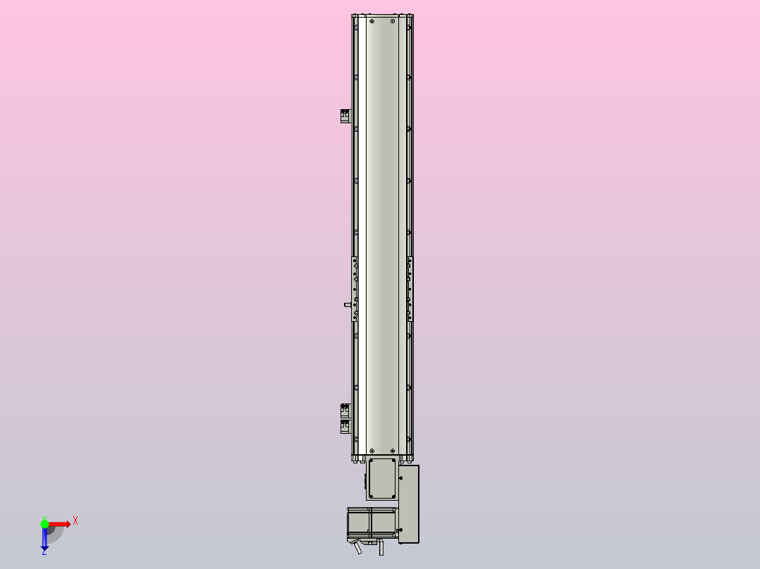 MT120BT半封闭皮带滑台[MT120BT.L100.600.R.P40.C3]俯视图