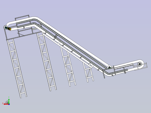 大倾角波状挡边带式输送机后视缩略图