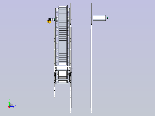 大倾角波状挡边带式输送机左视缩略图