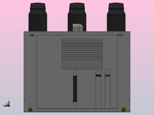 ABB断路器 固定式 1600、2000A,25,31.5,40kA;1250A,40kA[VD4 12-1250／3]左视缩略图