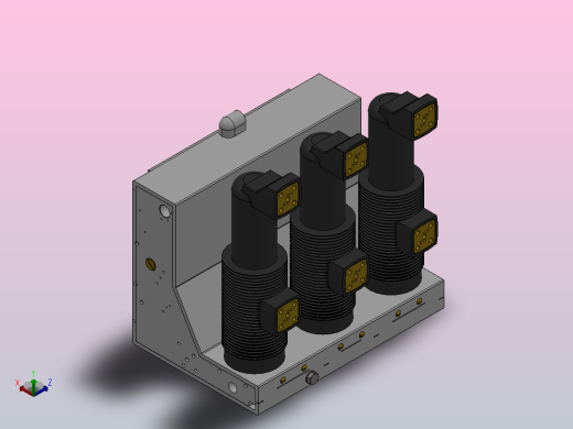 ABB断路器 固定式 1600、2000A,25,31.5,40kA;1250A,40kA[VD4 12-1250／3]正等轴测缩略图