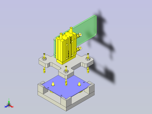 一款浮起修正组件3D图纸正等轴测缩略图