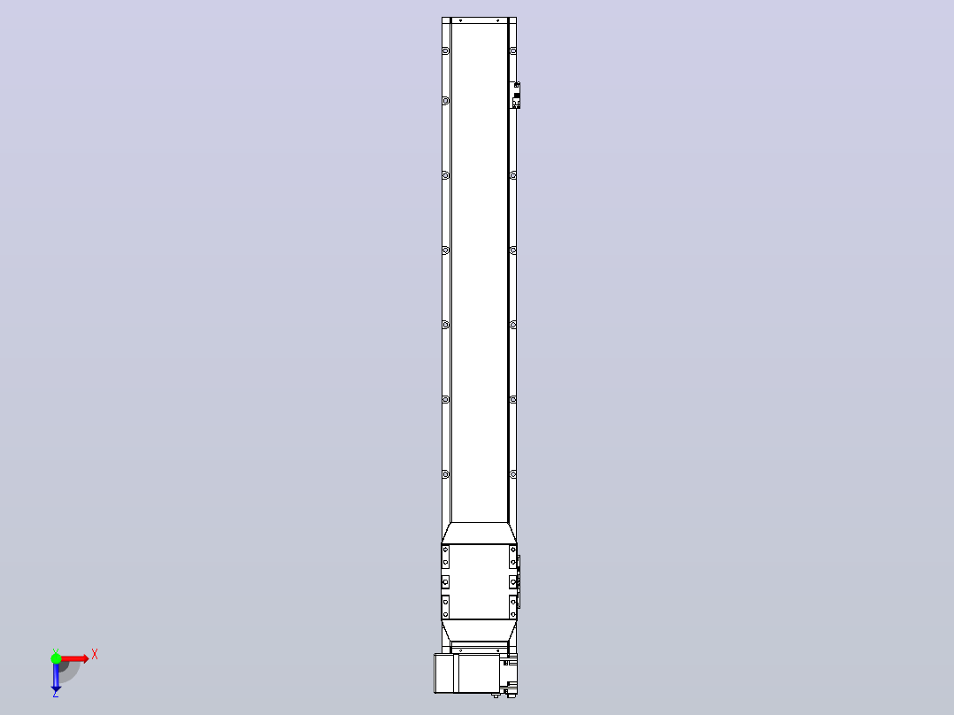 机器人皮带驱动直线轴TPA-GCB-150-P80-L950-LP-M75-N3俯视图