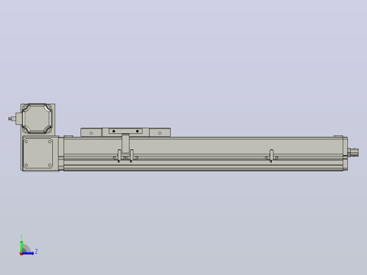 ACB14-300-LU-200W伺服电机  ACB14 皮带驱动 直线滑台模组左视缩略图