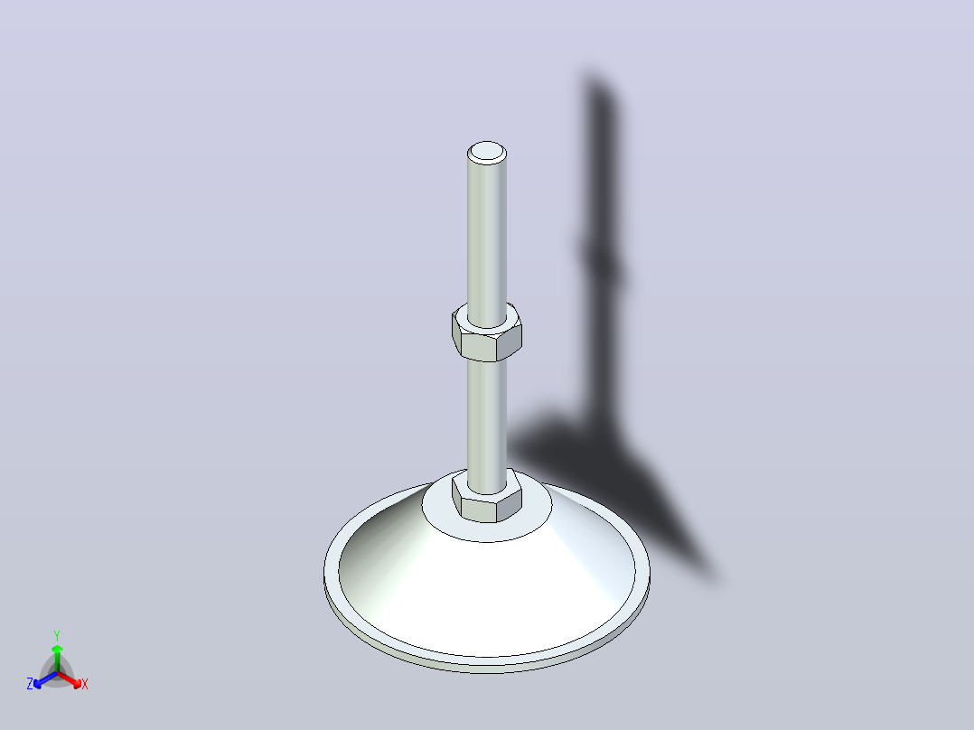 脚杯WAH01-D100-M12-L125正等轴测图