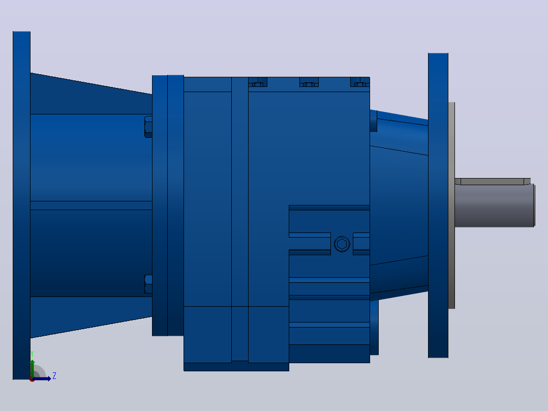 RF17ZP斜齿轮减速机RF17-5.76-M1-P71-Φ140左视图