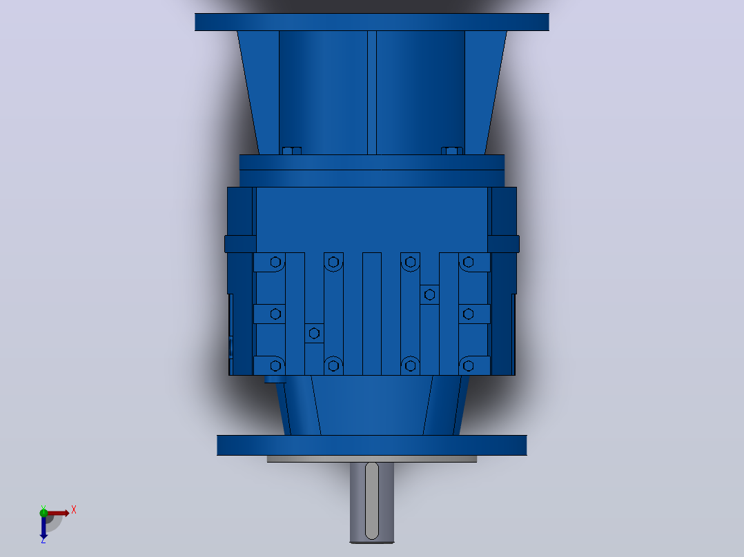 RF17ZP斜齿轮减速机RF17-5.76-M1-P71-Φ140俯视图