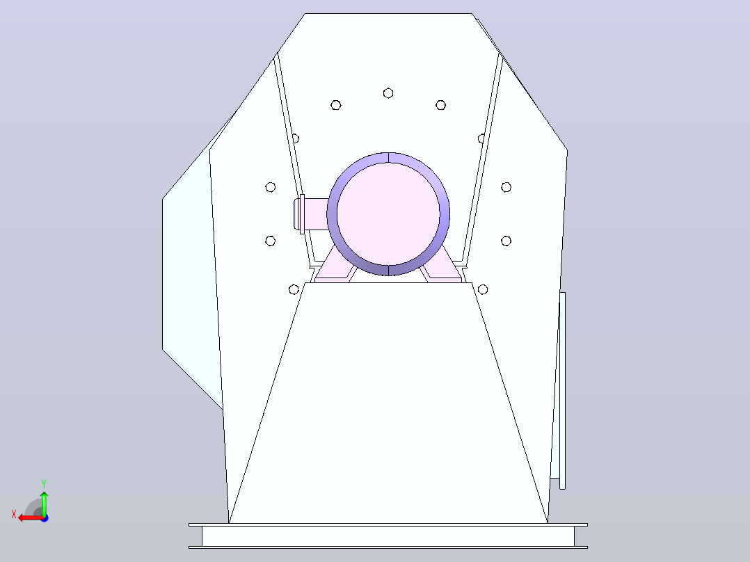 SAB-ZG-Ⅰ工业中压离心风机（D式)[ZG-Ⅰ（D式)]后视图