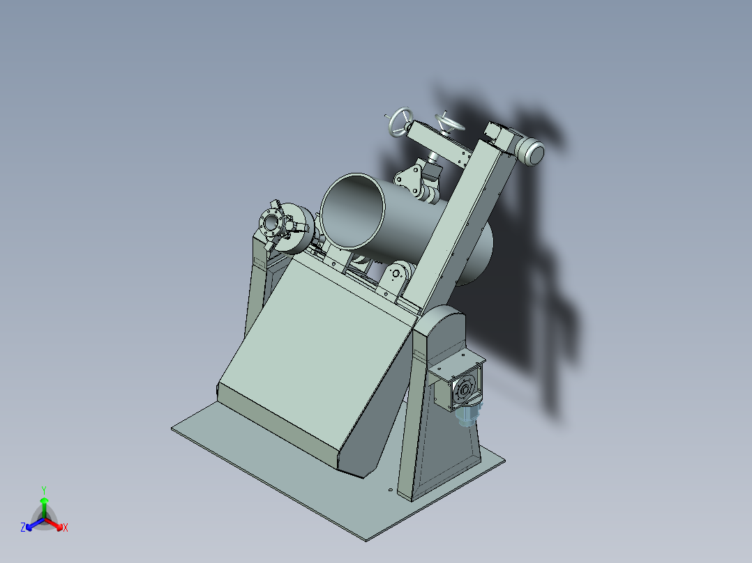 圆管自动化柔性夹紧设计X_T主视图