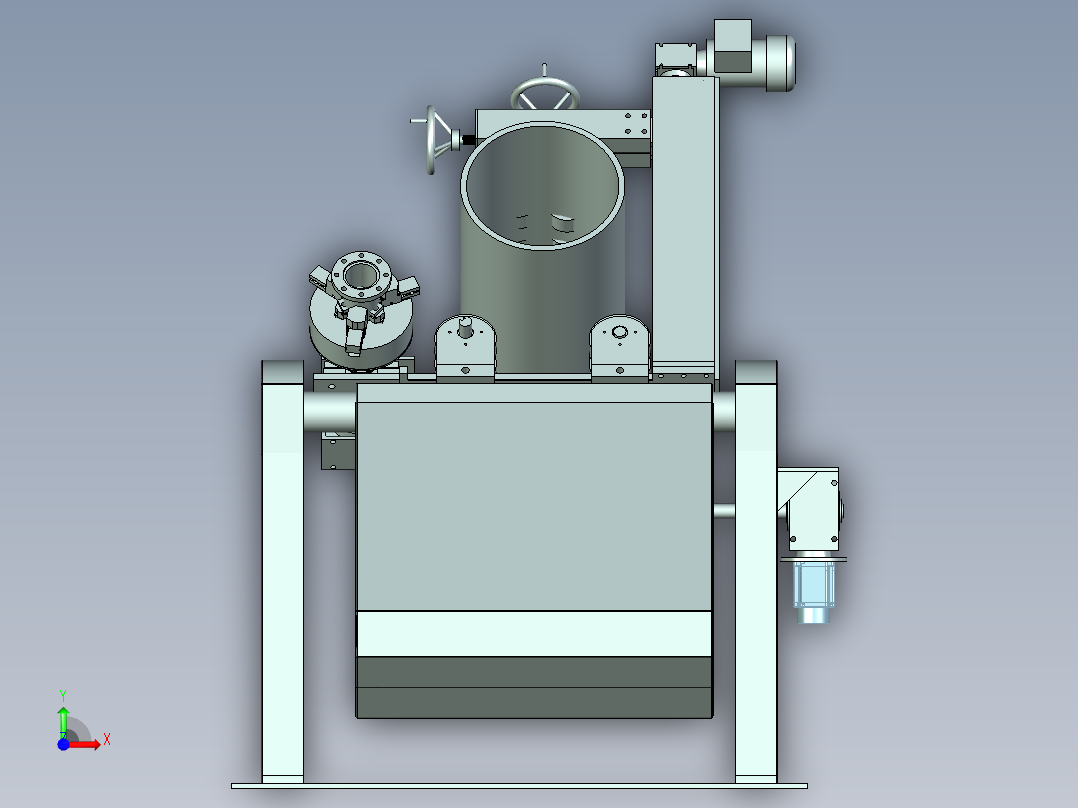圆管自动化柔性夹紧设计X_T前视图