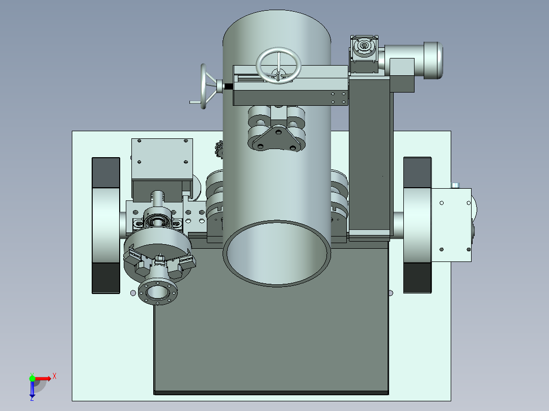 圆管自动化柔性夹紧设计X_T俯视图