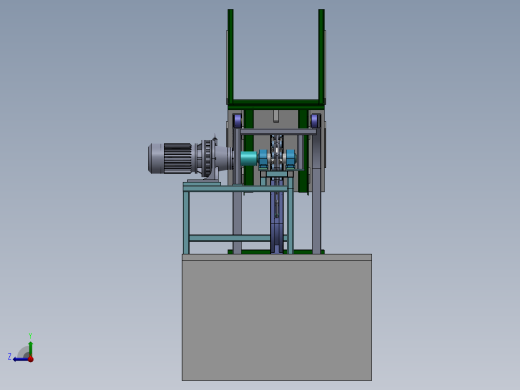 翻斗式往复升降机构sw20可编辑右视缩略图