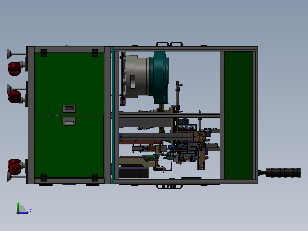 凸轮送料自动打螺丝非标设备左视图