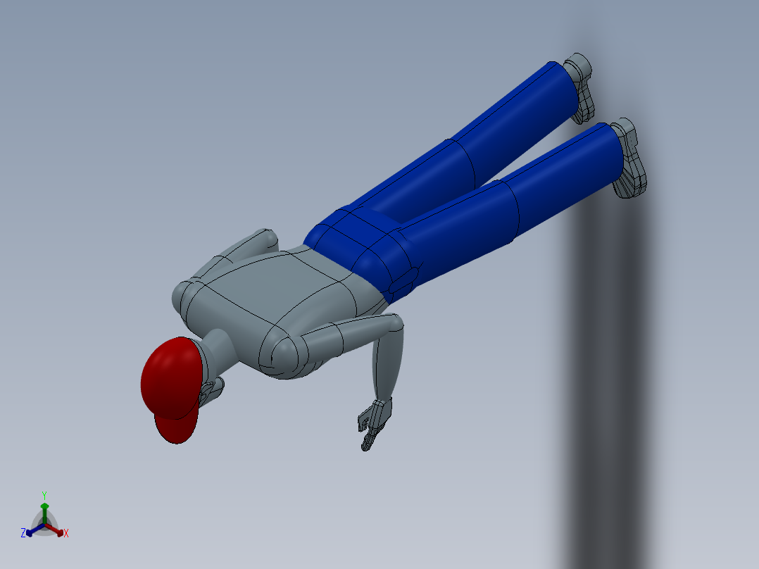 站立人正等轴测图