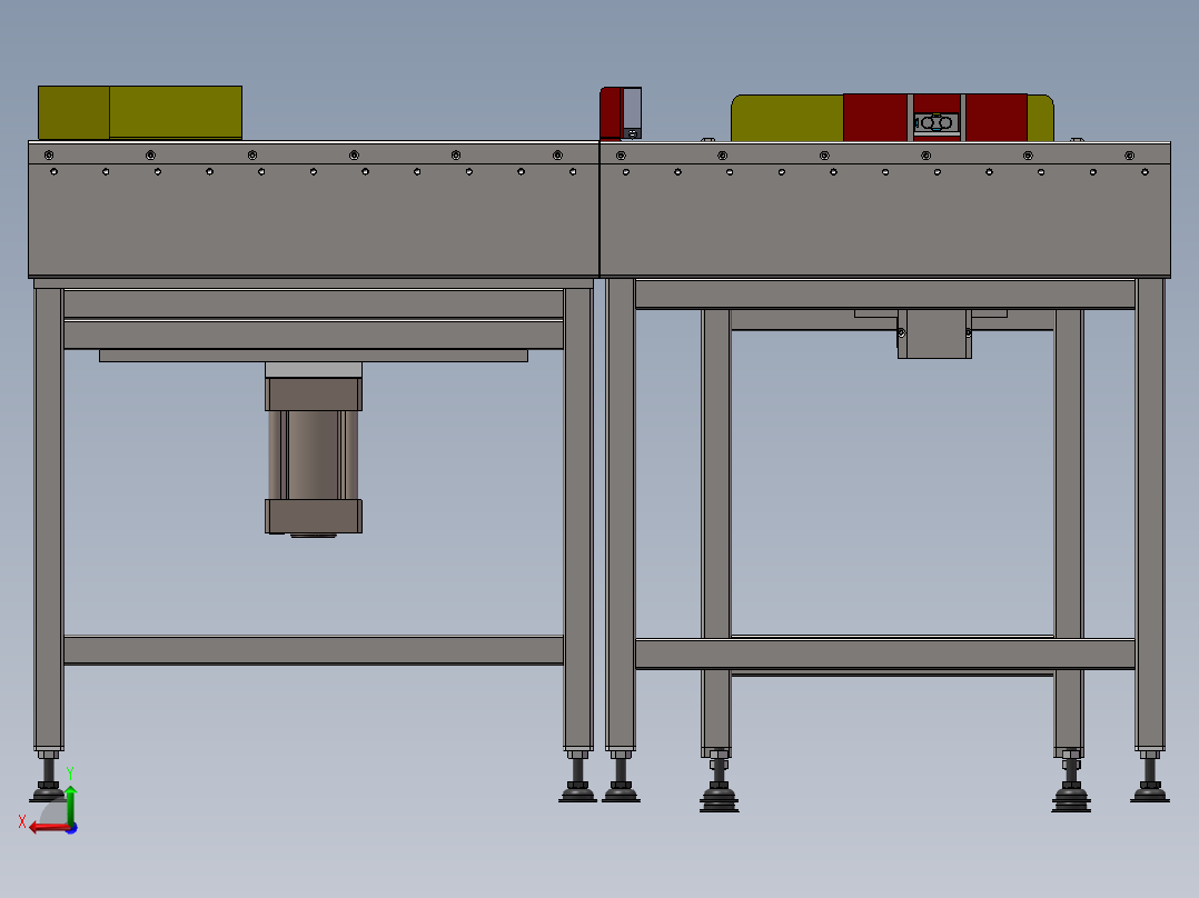 在线称重剔除机后视图