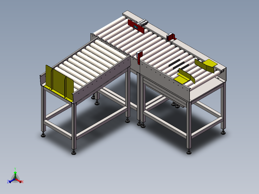 在线称重剔除机正等轴测图
