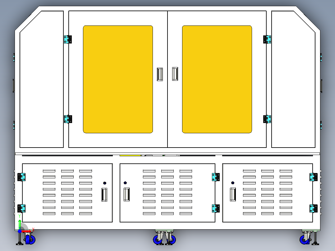 手机内部结构焊接机前视图