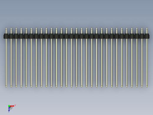 彩色公头100mil（2.54mm）系列-DS1021_black_3x29p_100mil_Type43_rev1.0俯视缩略图