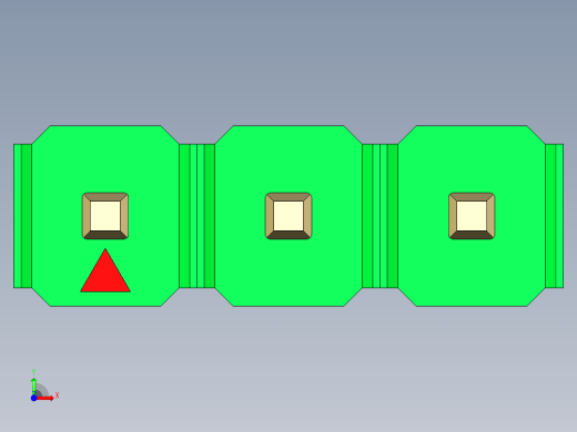 彩色公头100mil（2.54mm）系列-DS1021_green_1x03p_100mil_Type19_rev1.0前视缩略图