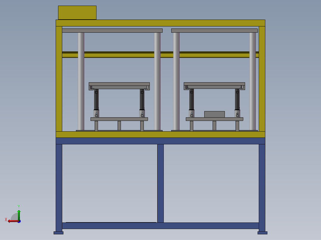 组装设备模型后视图