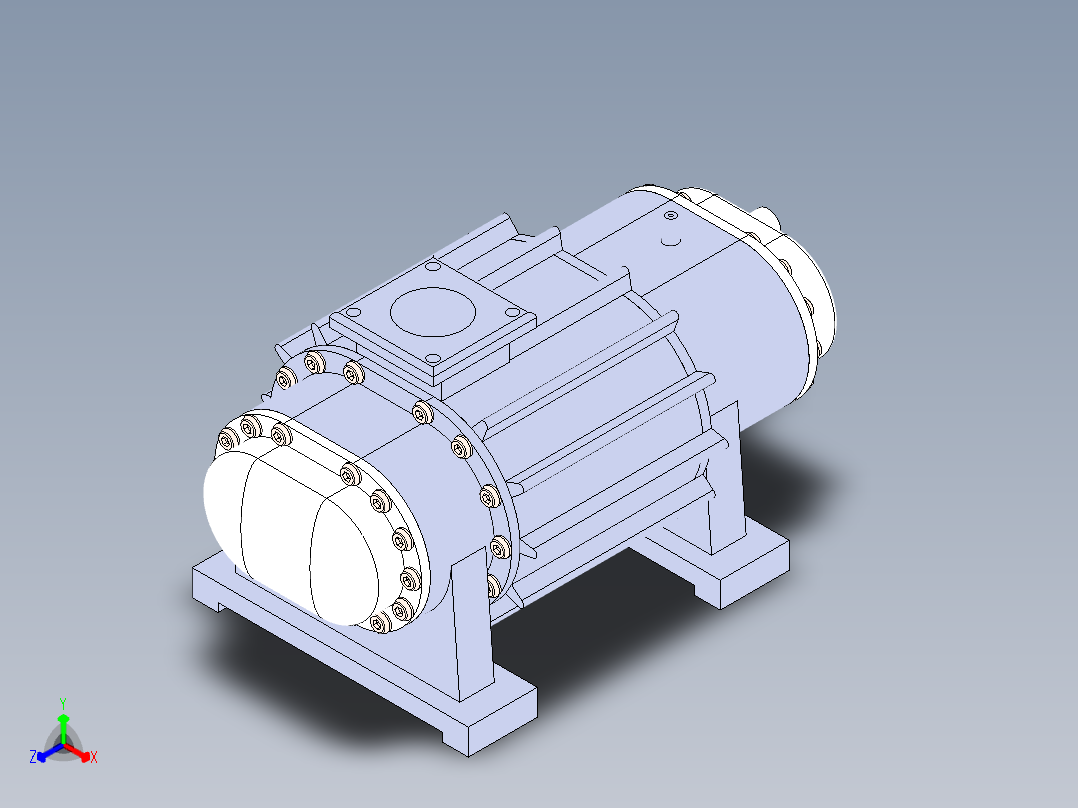 无油螺杆空压机872465正等轴测图