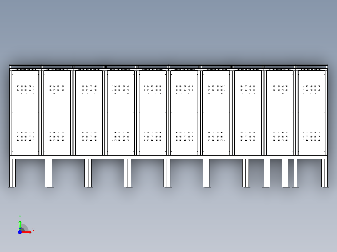 电池存放柜前视图